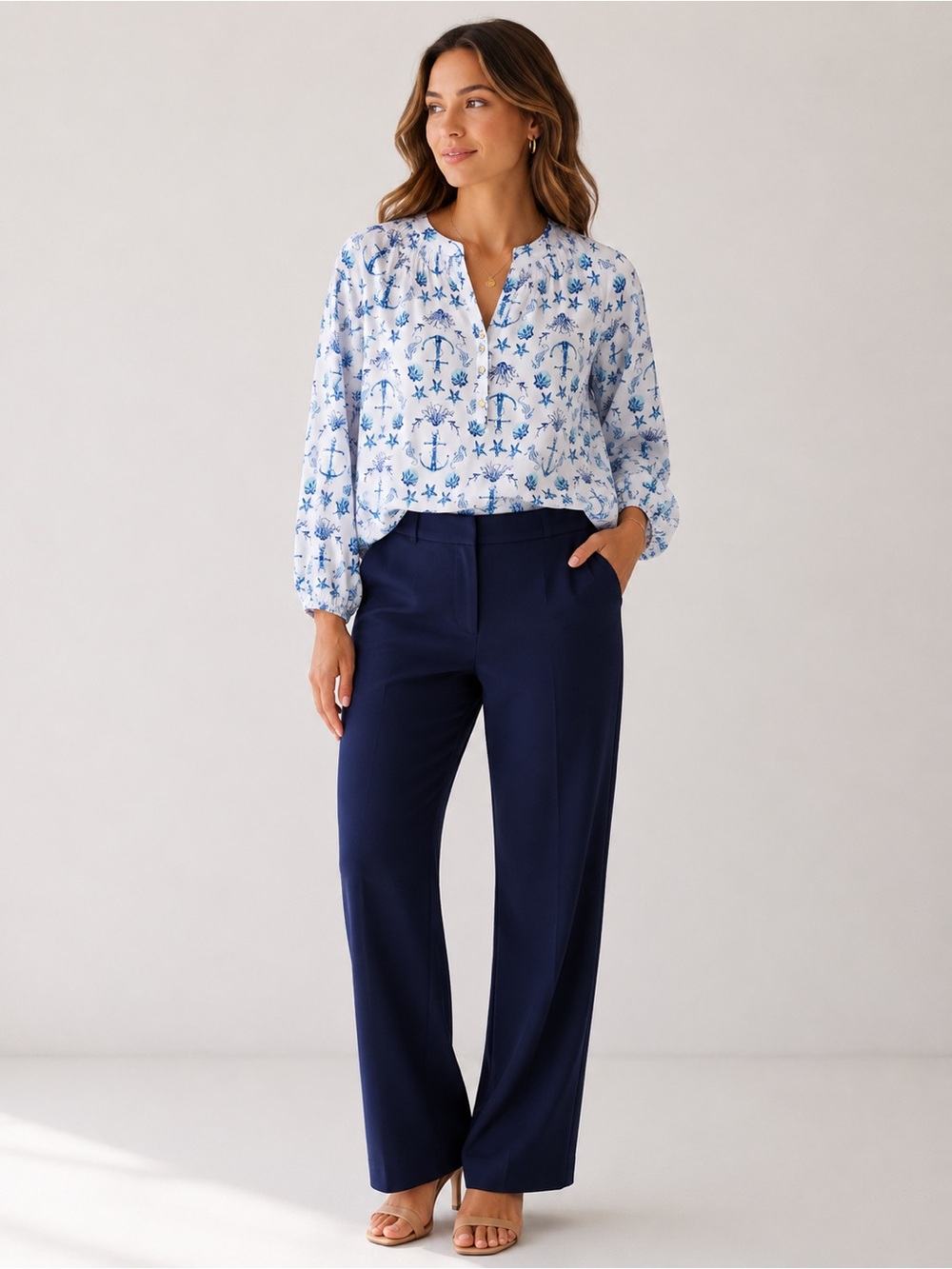 Macbeth Collection by Margaret Josephs Under the Sea  Blouse